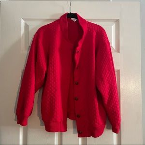 Retro vintage bomber cardigan button up